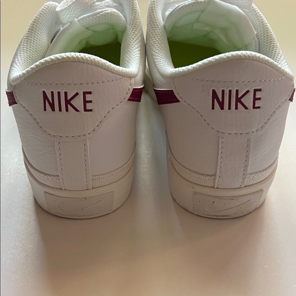 Nike Women's White and Maroon Sneakers - Picture 5 of 7